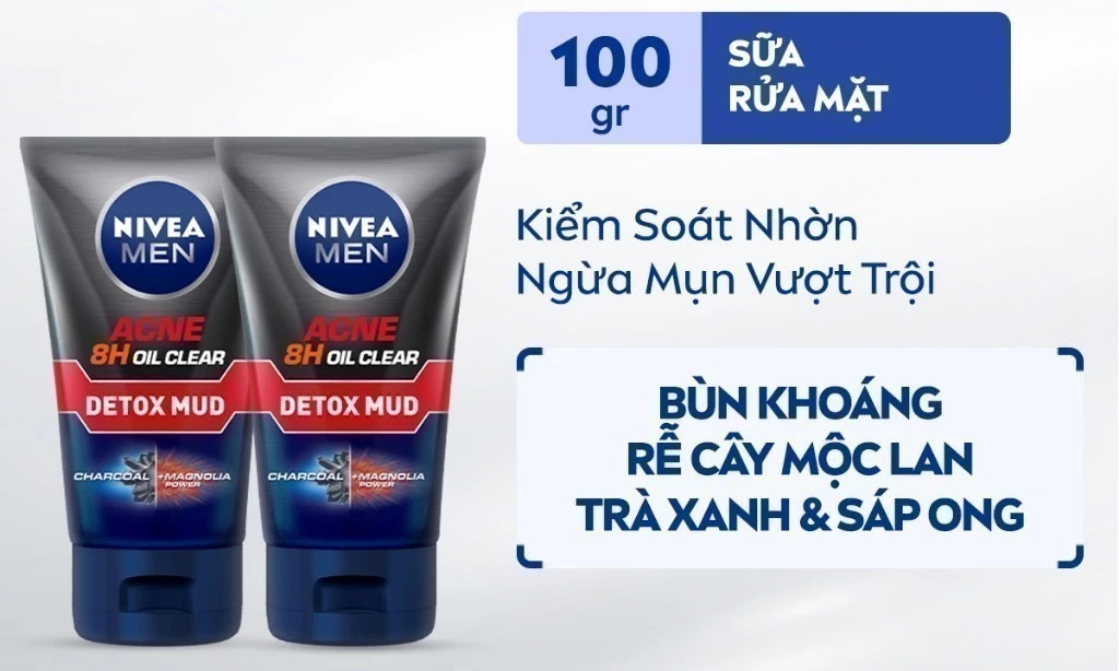 Read more about the article Sữa rửa mặt nam NIVEA MEN Detox Mud Foam: “Mua theo cặp, lời gấp đôi”
